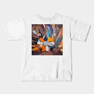 Colorful Floral Collage Kids T-Shirt